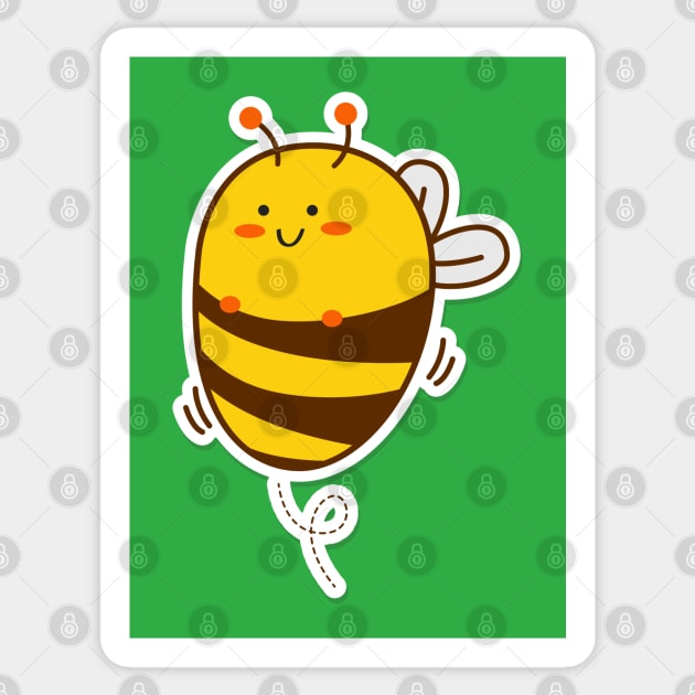 Cute Bee Drawing Art Sticker by BrightLightArts